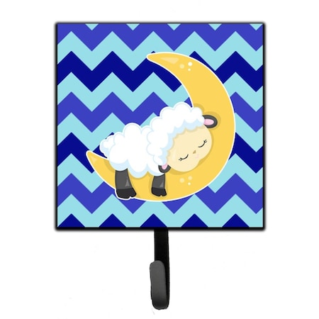 Jensendistributionservices Sheep on Moon Chevron Leash or Key Holder MI1656732